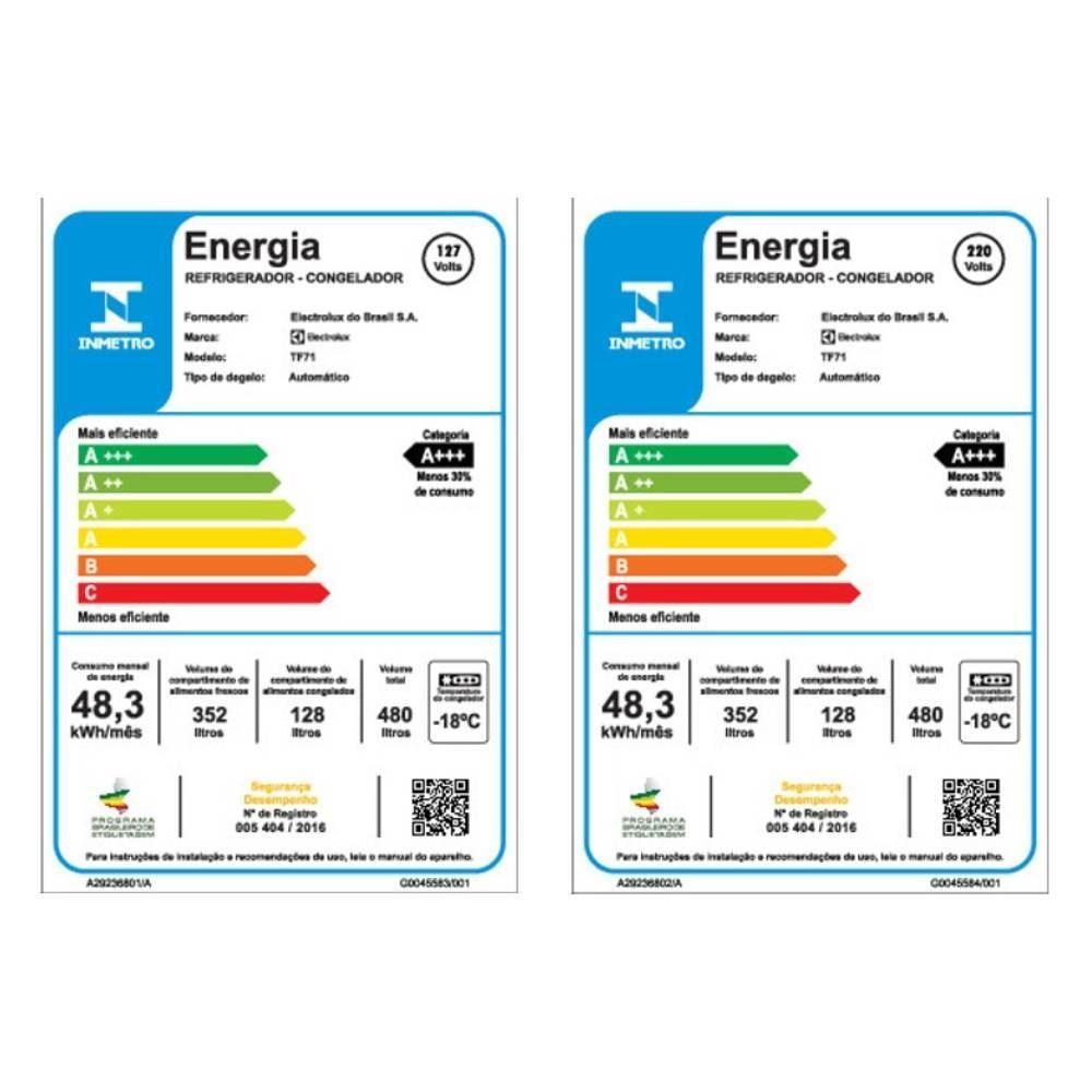 Geladeira Duplex Electrolux 480 litros Frost Free Branca AutoSense