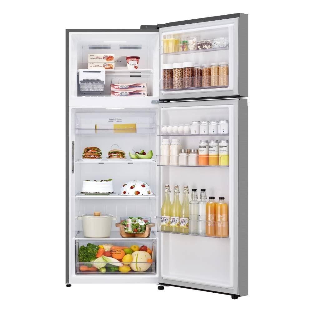 Geladeira LG Frost Free Inverter 461L Duplex Cor Inox Look GN-B452PFF