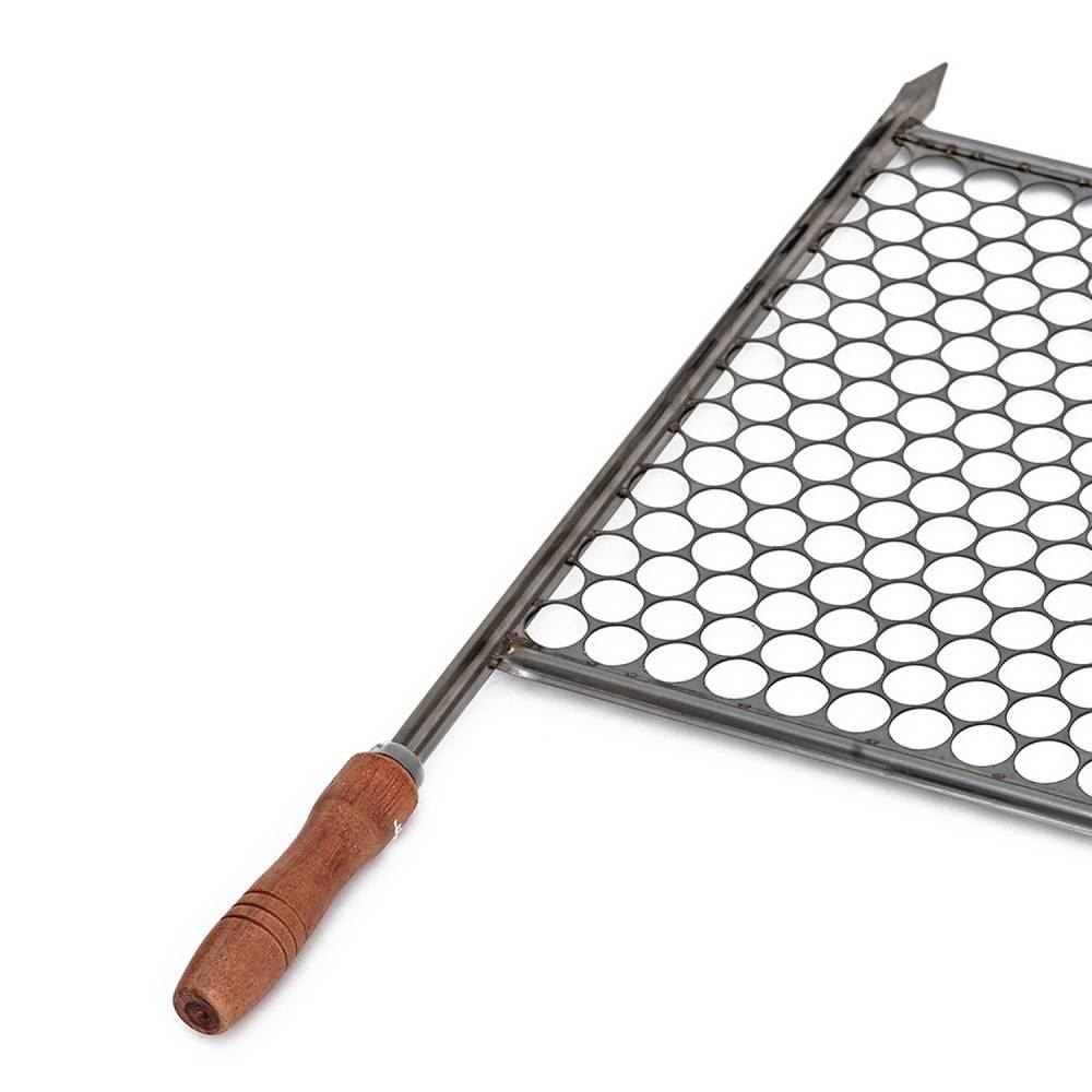 Grelha Moeda 38 X 48Cm Aço Inox P/ Peixe E Carnes Utilmil - CR 559