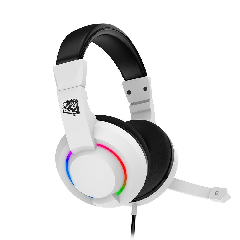 Headset Gamer Elg Alcor Multi Plataforma Branco Led Rainbow
