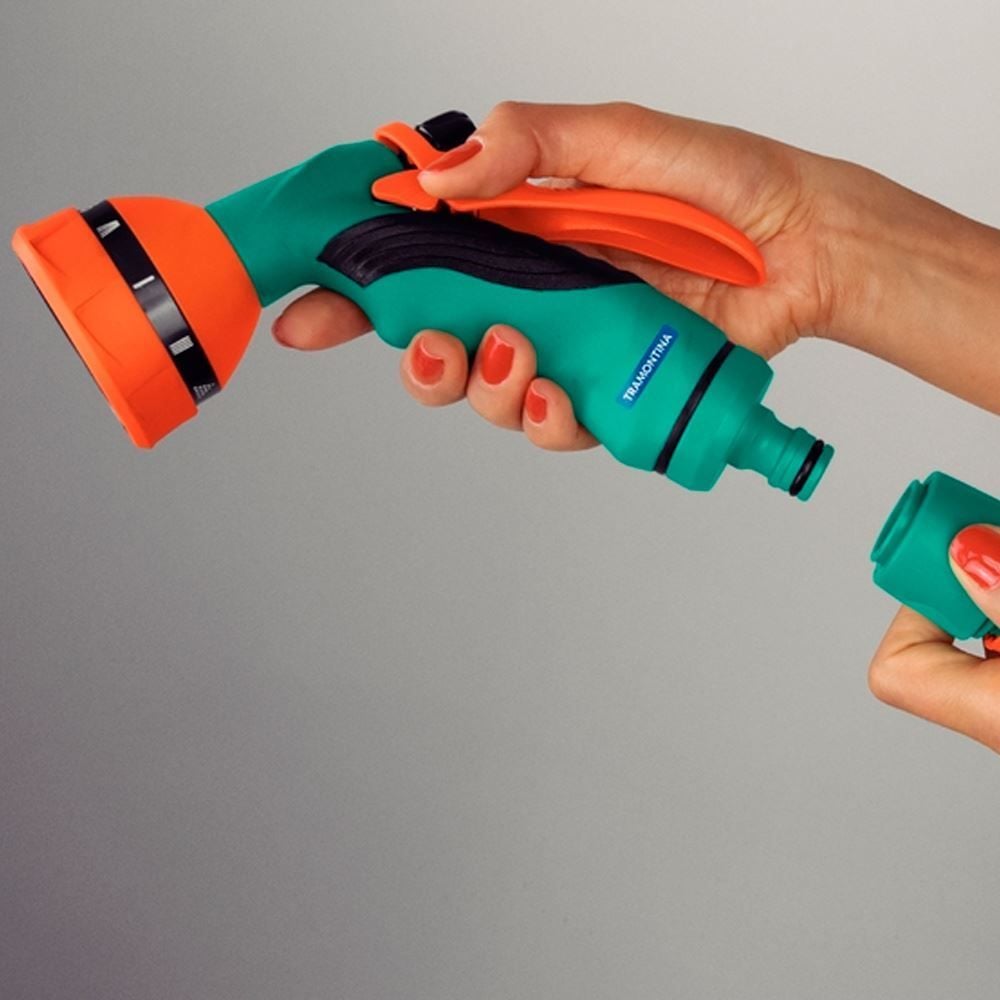 Hidropistola De Irrigação Com Engate Rápido Tramontina Multifunção - Verde