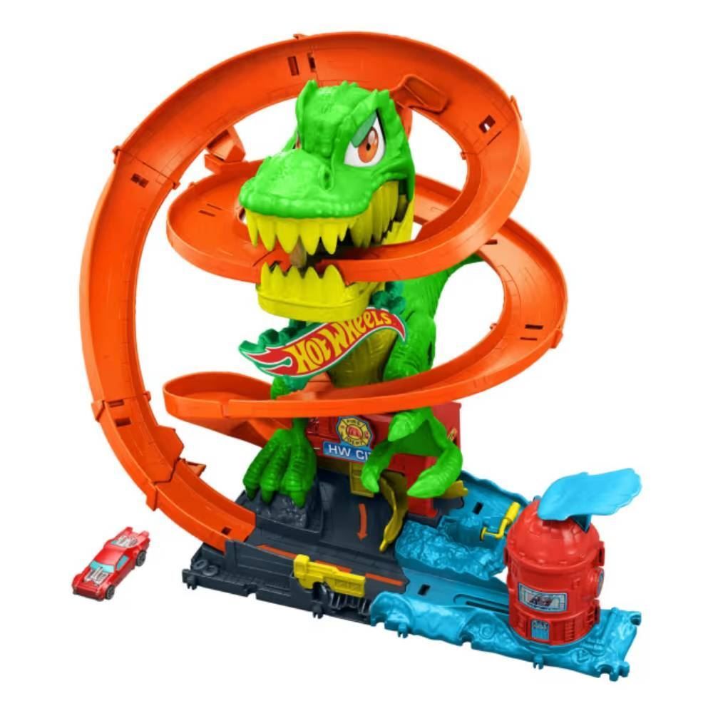 Hot Wheels City Pista De Brinquedo T-Rex X Quartel De Bombeiros - JBM73