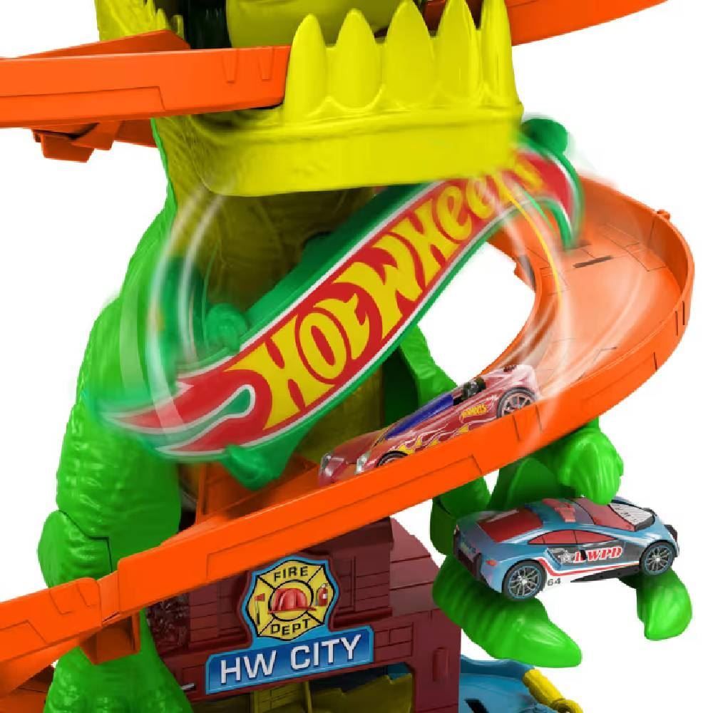 Hot Wheels City Pista De Brinquedo T-Rex X Quartel De Bombeiros - JBM73