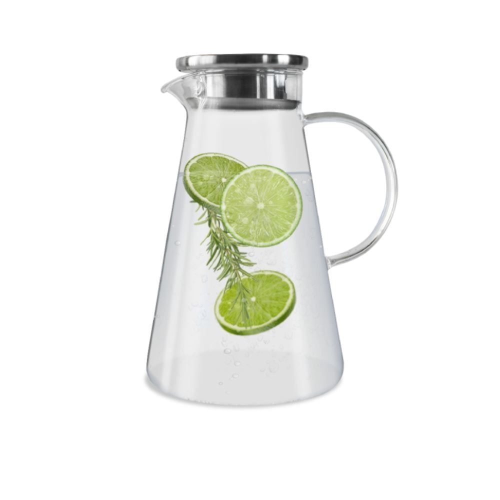 Jarra Com Tampa Inox Titanium Havan Casa 1,9Litros - Vidro