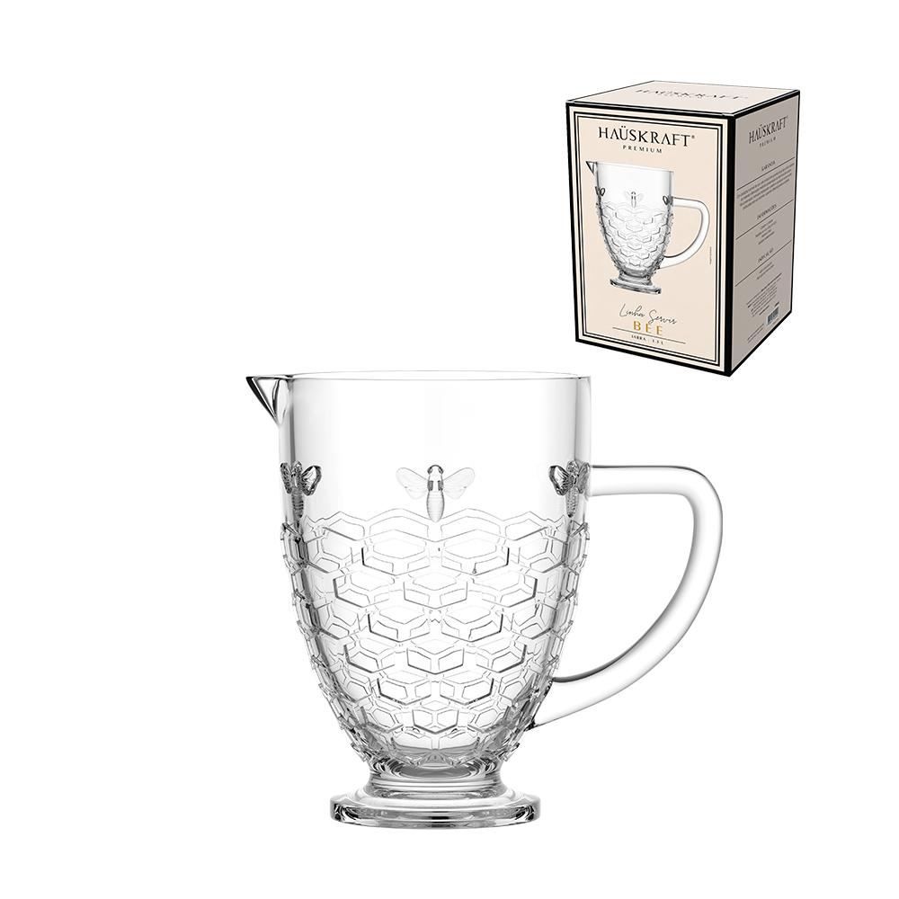 Jarra De Vidro Bee 1,3 Litro Hauskraft - Transparente
