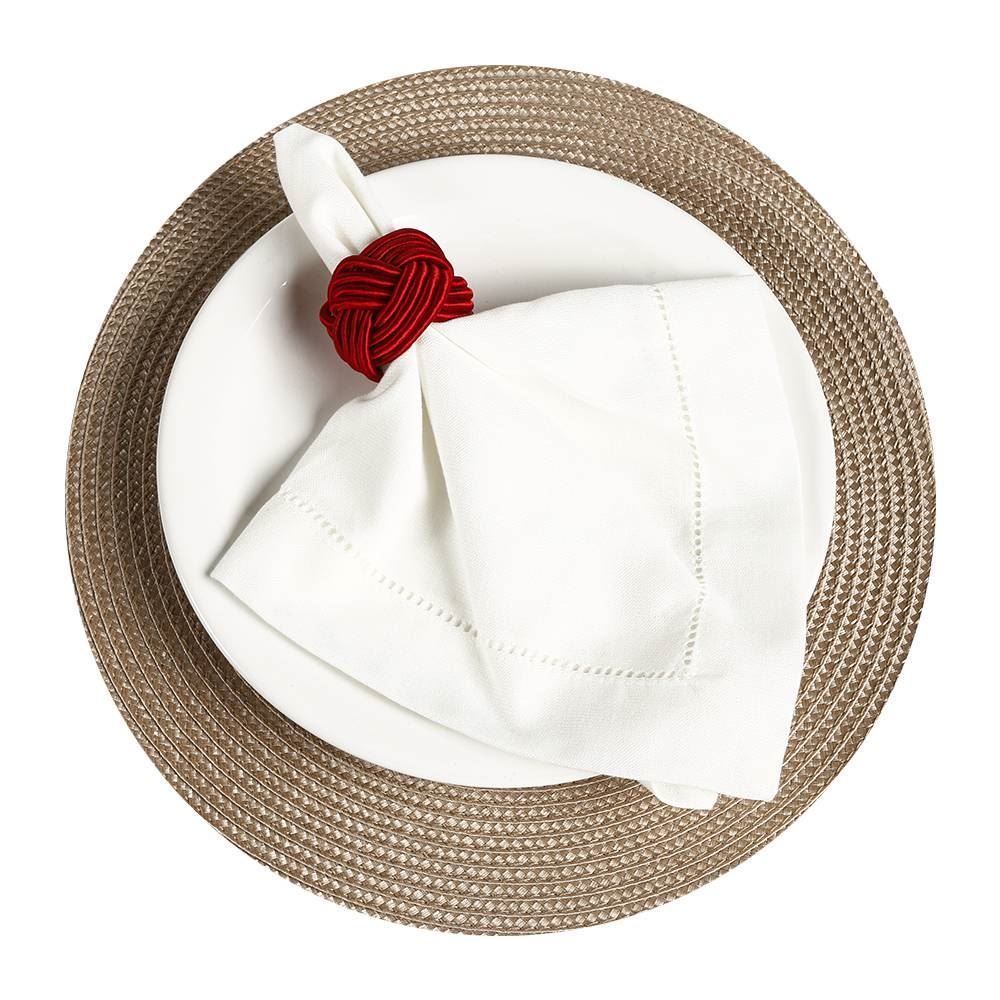 Jogo Anéis Para Guardanapos Lira 4 Peças Havan Casa - Vermelho