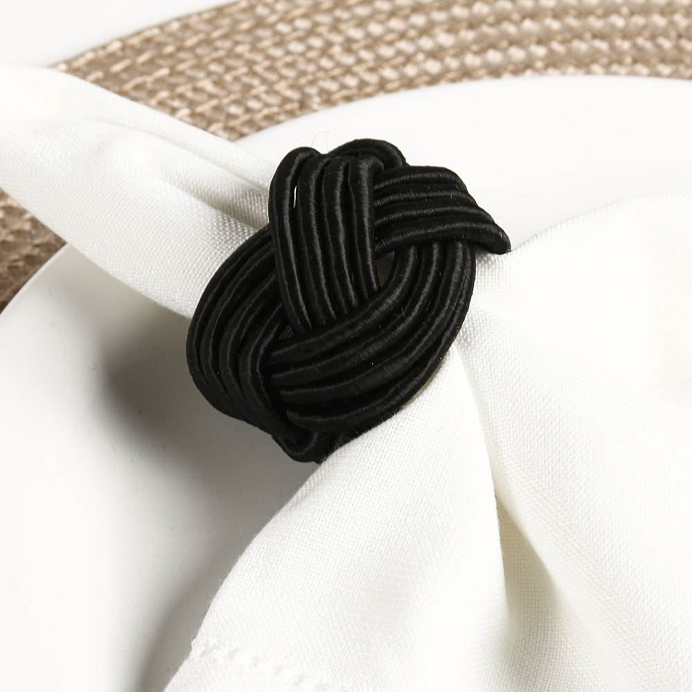 Jogo Anéis Para Guardanapos Lira 4 Peças Havan Casa - Preto