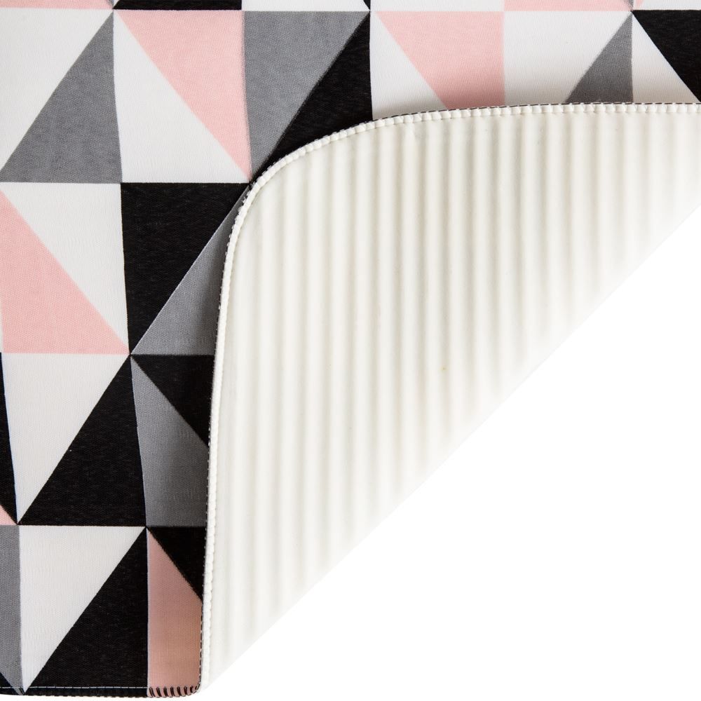 Jogo Banheiro Tecil  Antiderrapante Pop  - Geo Rosa