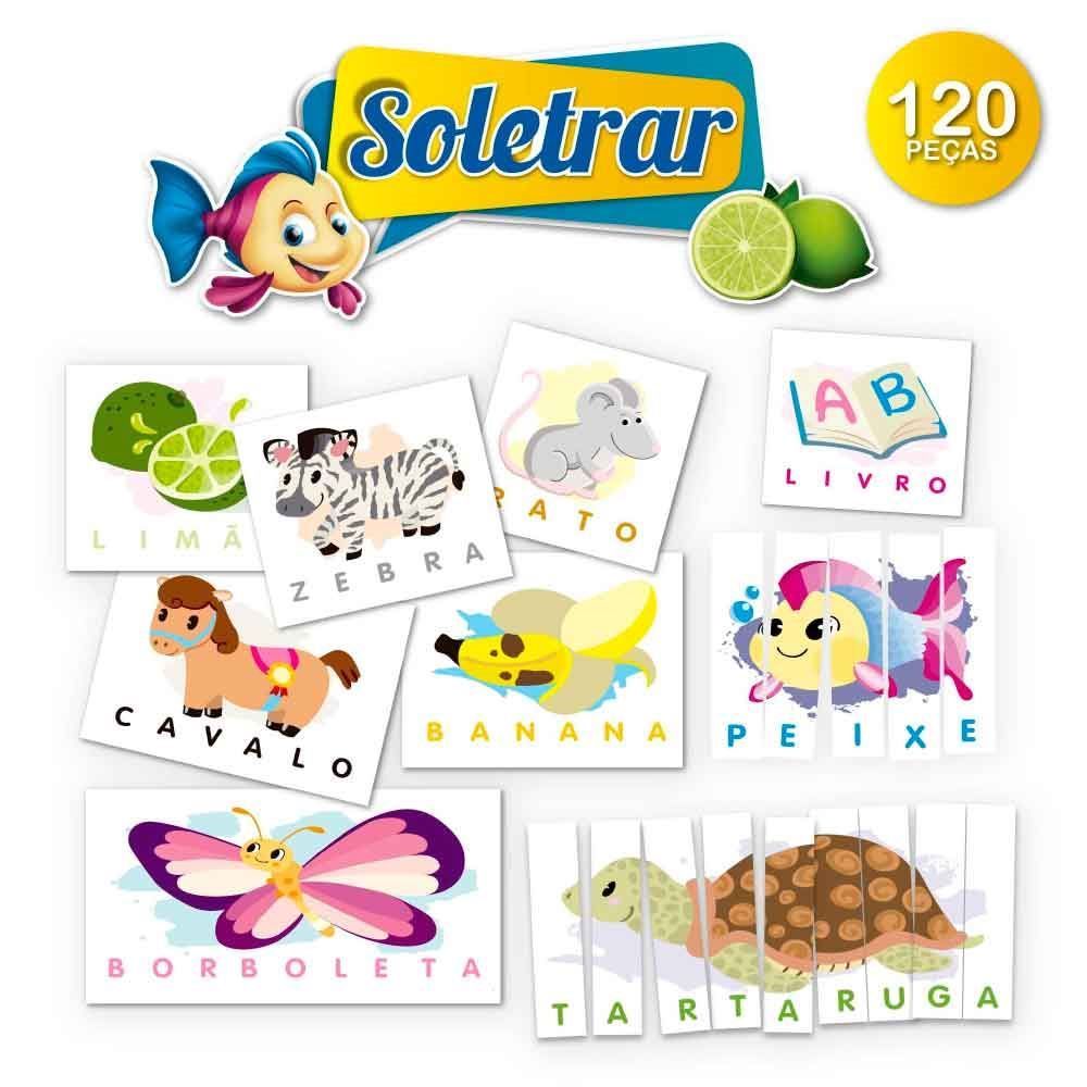 Jogo Brincar De Aprender Soletrar 120 Peças Pais & Filhos Gala - 2897
