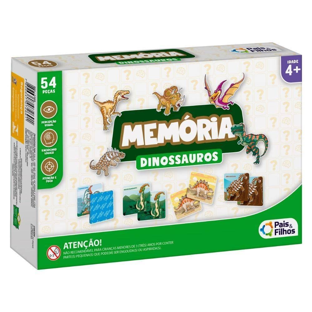 Jogo Da Memória Dinossauros Pais E Filhos - 7269
