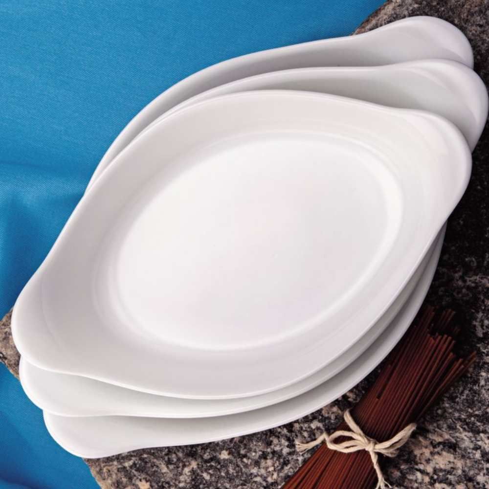 Jogo De Assadeiras Marinex Opaline 3 Peças - Branco