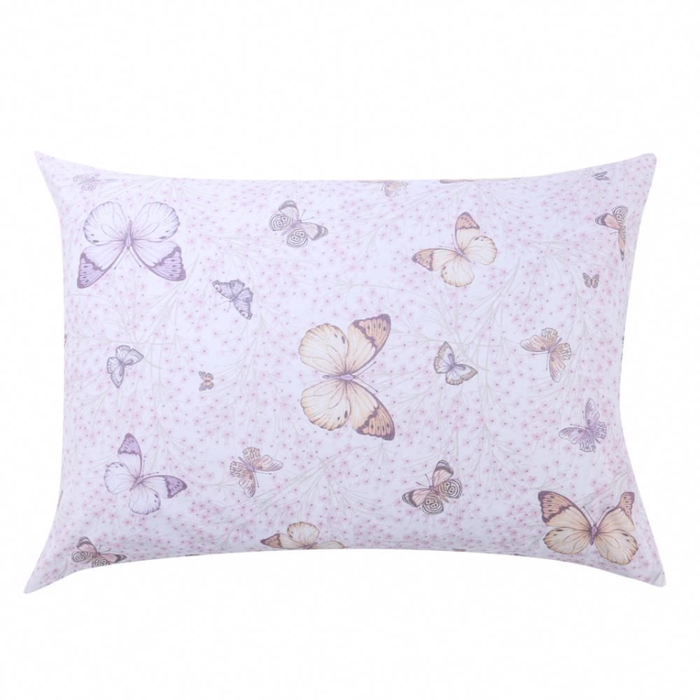 Jogo De Cama Casal 100% Algodão Royale Havan Casa 4 Peças - Belle Butterfly Rosa