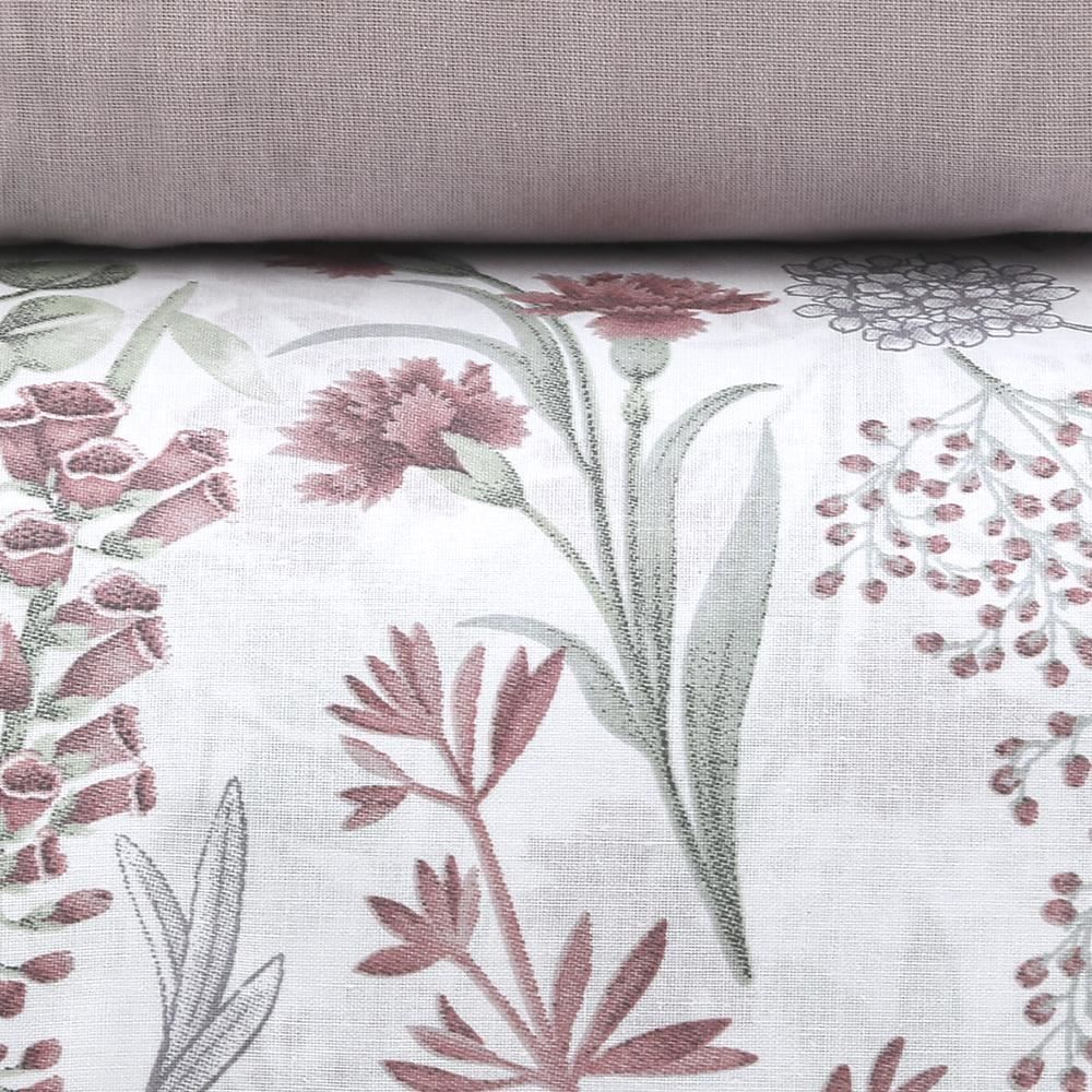 Jogo De Cama Casal 100% Algodão Royale Havan Casa 4 Peças - Libelula Flowers Rosa