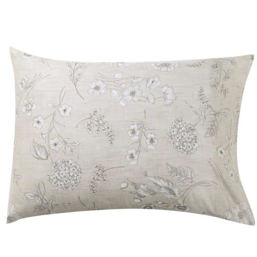 Jogo De Cama Casal 100% Algodão Royale Havan Casa 4 Peças - Botanic Bege 24