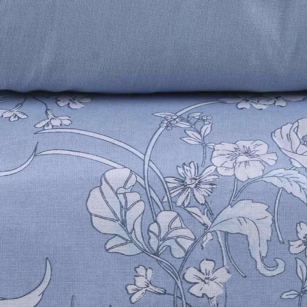 Jogo De Cama Casal 100% Algodão Royale Havan Casa 4 Peças - Laila Azul