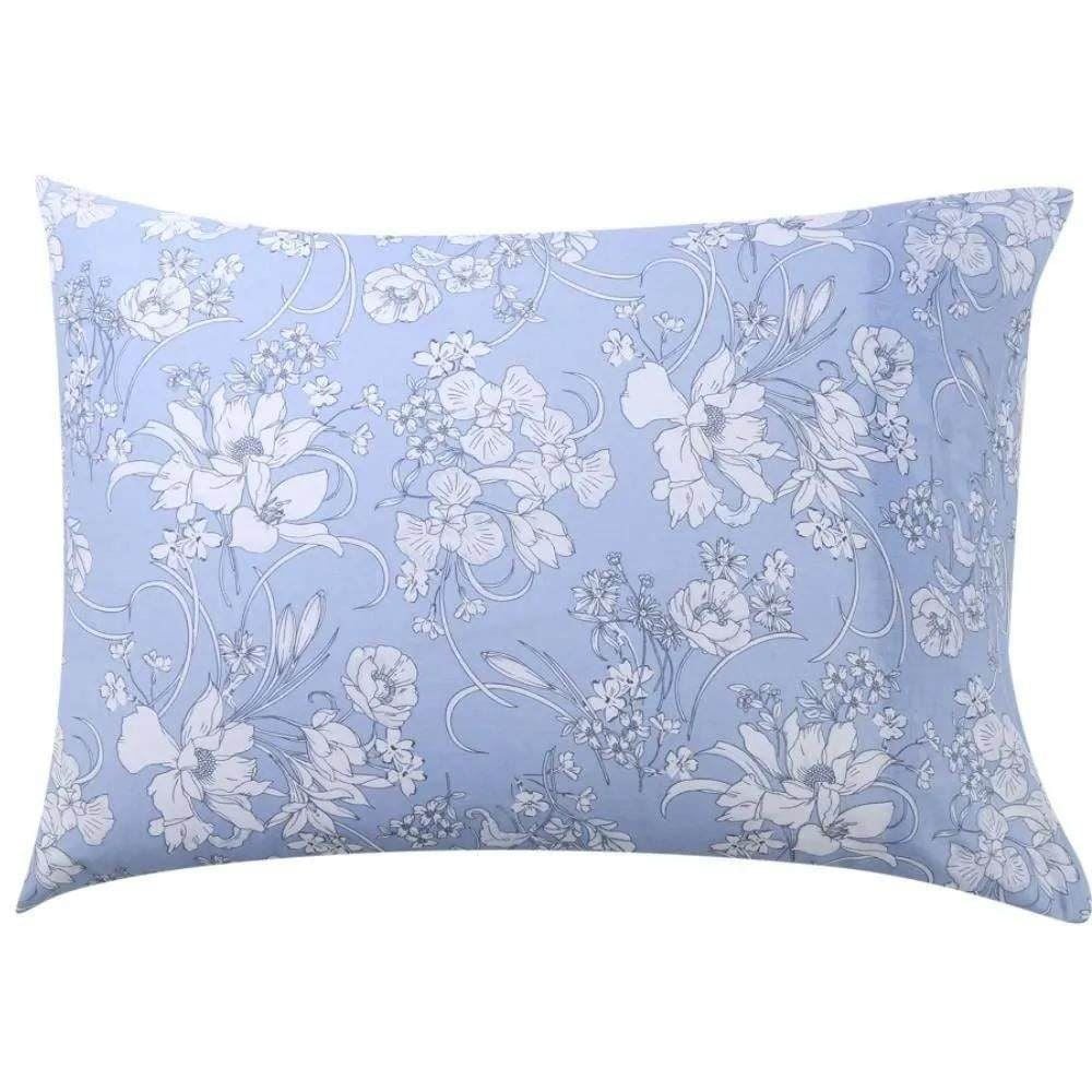 Jogo De Cama Casal 100% Algodão Royale Havan Casa 4 Peças - Laila Azul