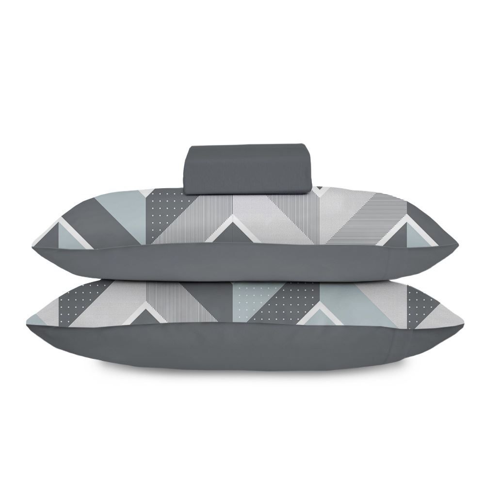 Jogo De Cama Casal Malha 3 Peças Havan Casa - Bruce Cinza