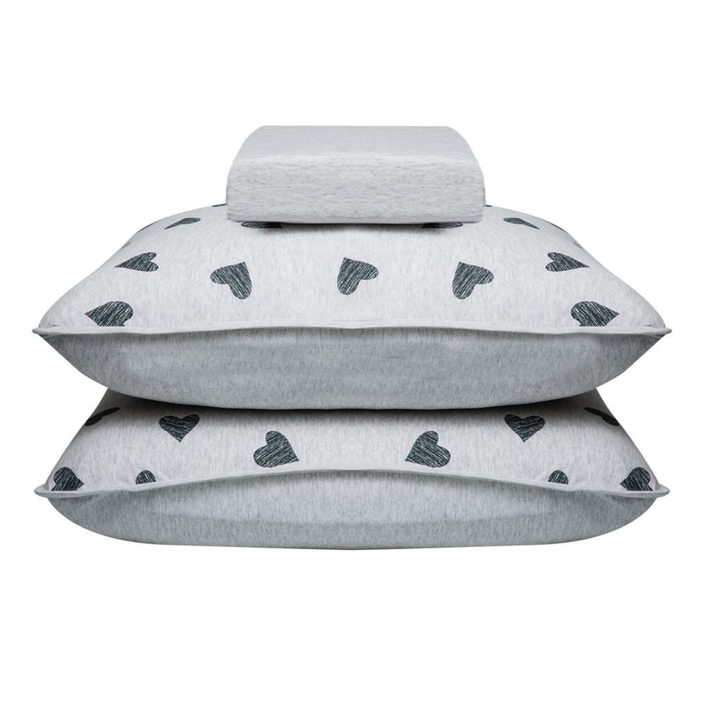 Jogo De Cama Casal 3 Peças Mescla Urban Confort - Corações