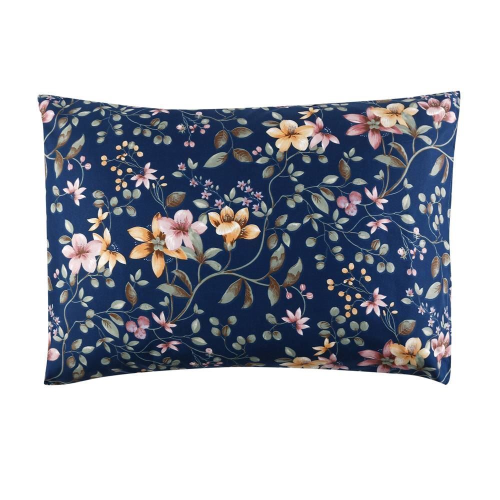 Jogo De Cama Casal Micropercal Havan Casa 4 Pçs - Jungle Marinho Flowers