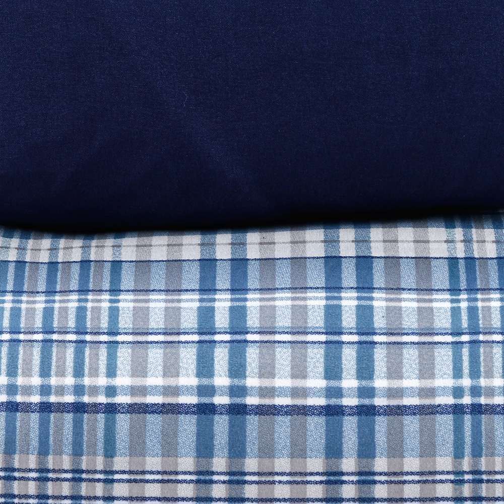 Jogo De Cama Casal Micropercal Havan Casa 4 Pçs - Jack Xadrez Azul