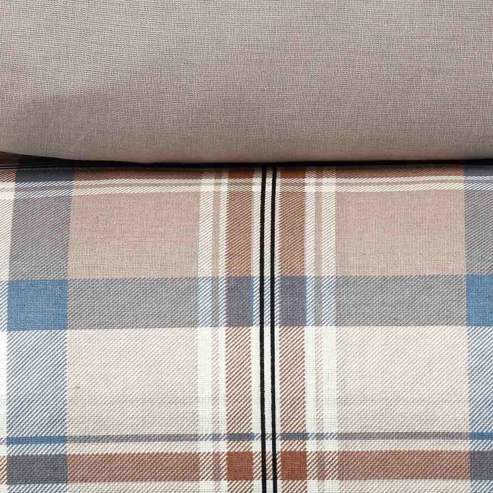 Jogo De Cama King 100% Algodão Royale 4 Peças - Jaqueline Xadrez Bege