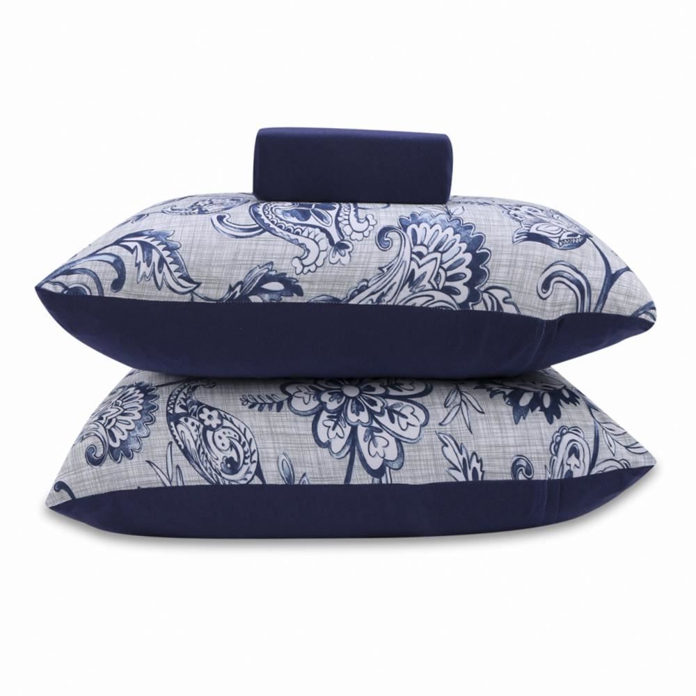 Jogo De Cama King Malha Havan Casa 3 Peças - Zafiro Marinho