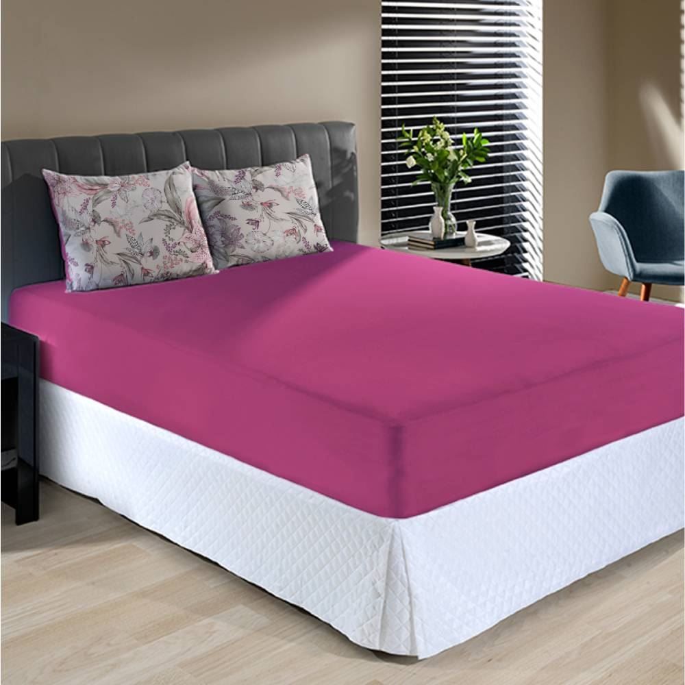 Jogo De Cama King Malha Havan Casa 3 Peças - Ivy Fúcsia