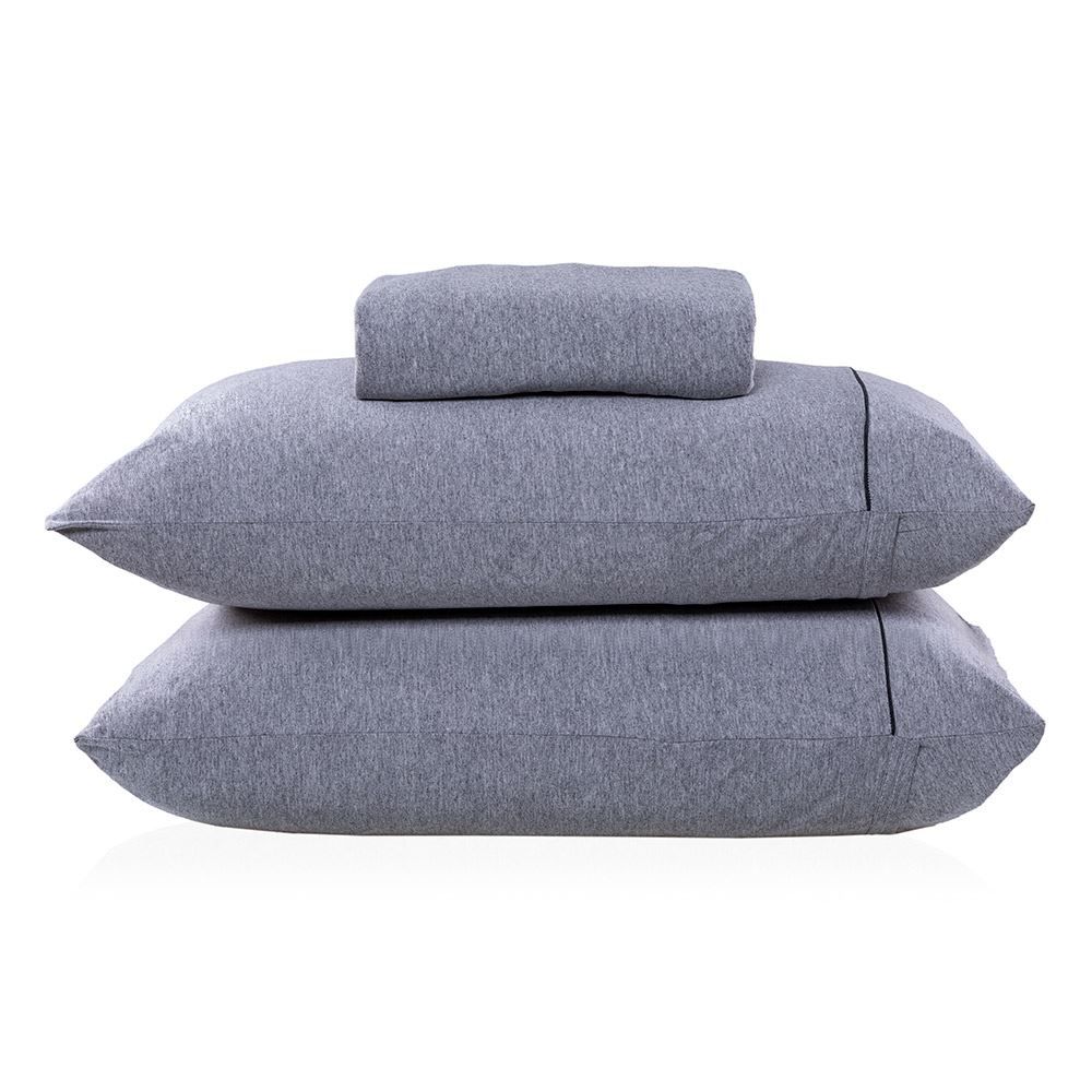 Jogo De Cama King Malha Mescla Urban Confort Havan Casa 3 Pçs - Cinza