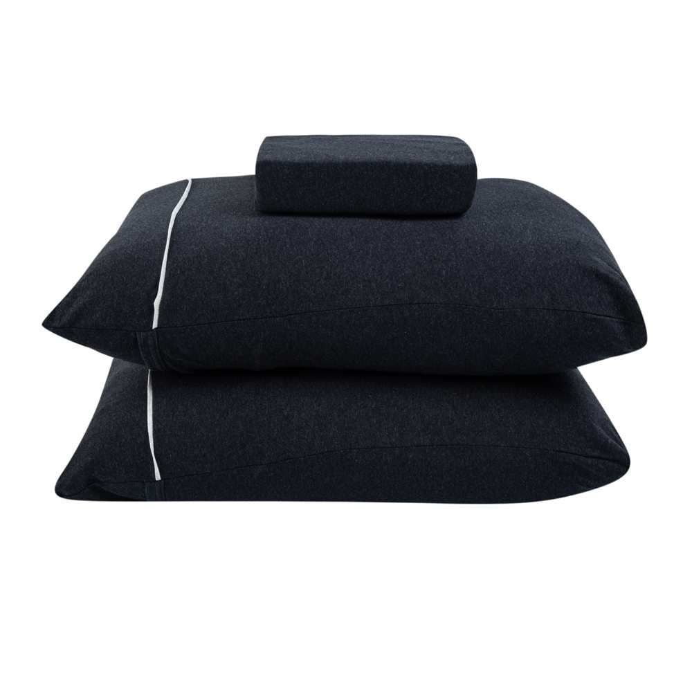 Jogo De Cama King Malha Mescla Urban Confort Havan Casa 3 Pçs - Preto Mescla