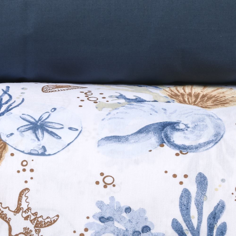 Jogo De Cama King Percal 100% Algodão Buona Fortuna  4 Pçs - Acqua Azul