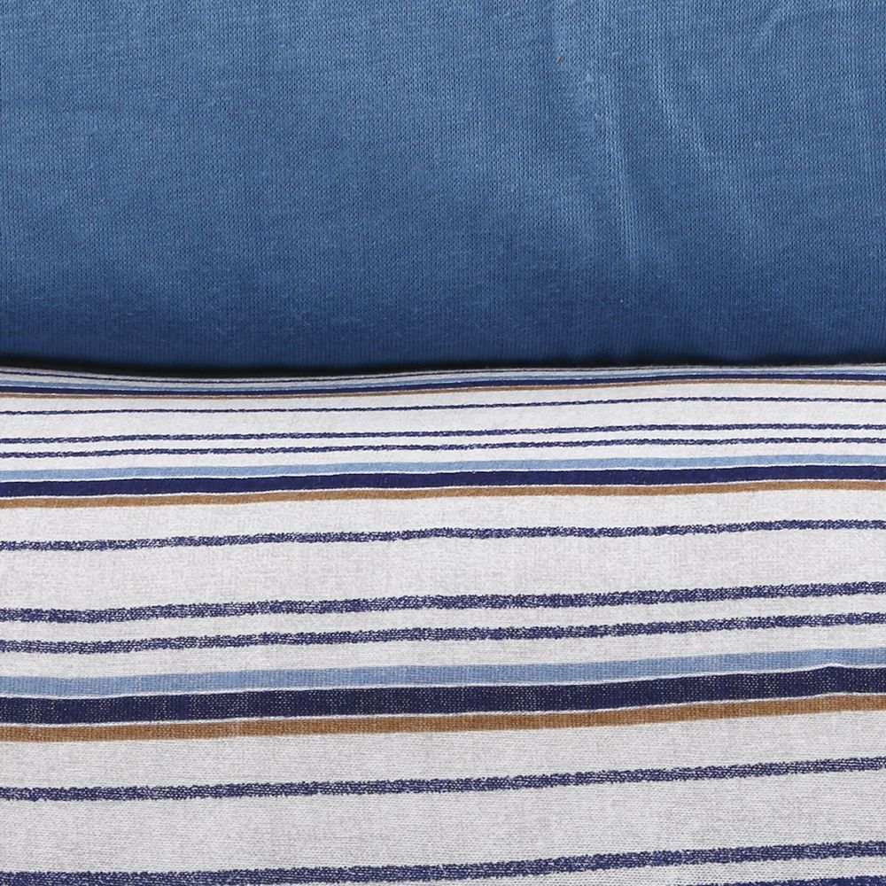 Jogo De Cama King Malha 100% Algodão Solecasa 3 Pçs - Dallas Azul Anil