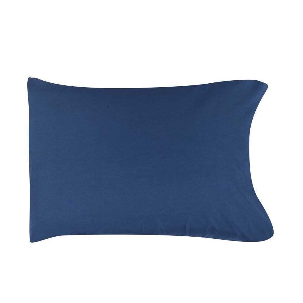 Jogo De Cama King Micro Percal Liso Havan Casa 4 Peças - Azul Marinho