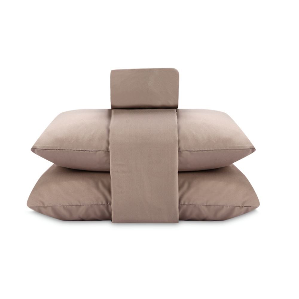 Jogo De Cama King Micropercal Liso Havan Casa 4 Peças - Bege