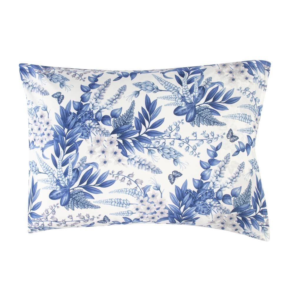 Jogo De Cama King Micropercal 180 Fios Havan Casa 4 Pçs - Elegance Branco Flowers