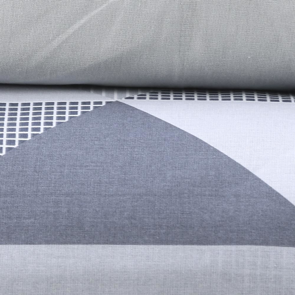 Jogo De Cama Queen 100% Algodão Royale 4 Peças - Navy Cinza