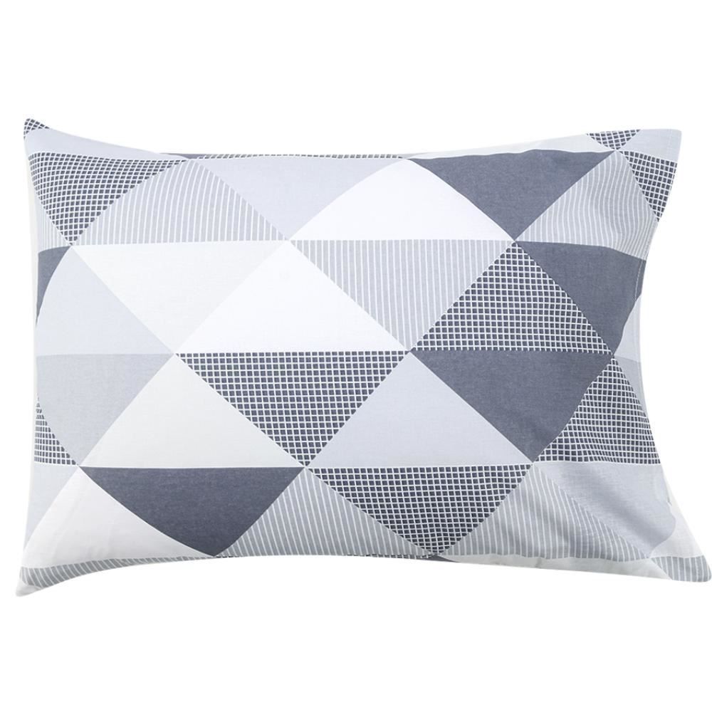 Jogo De Cama Queen 100% Algodão Royale 4 Peças - Navy Cinza