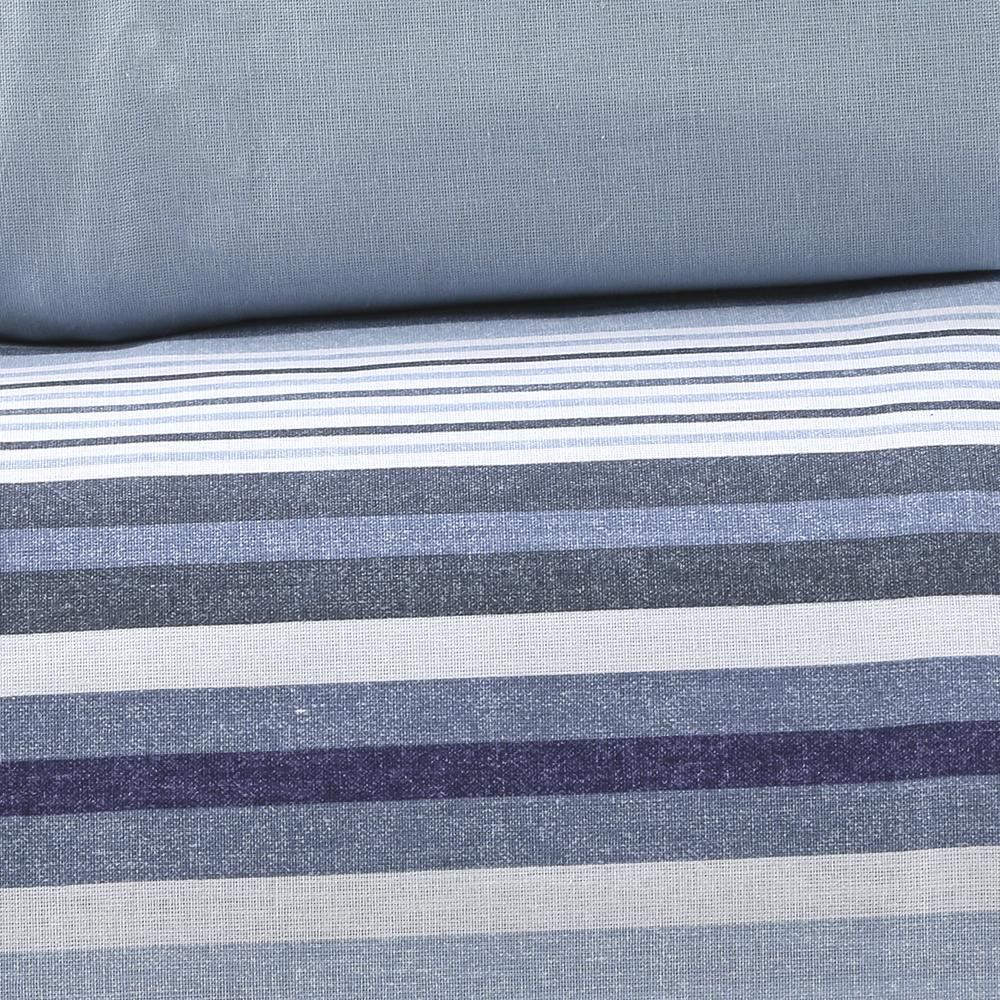 Jogo De Cama Queen 100% Algodão Royale 4 Peças - Theo Azul