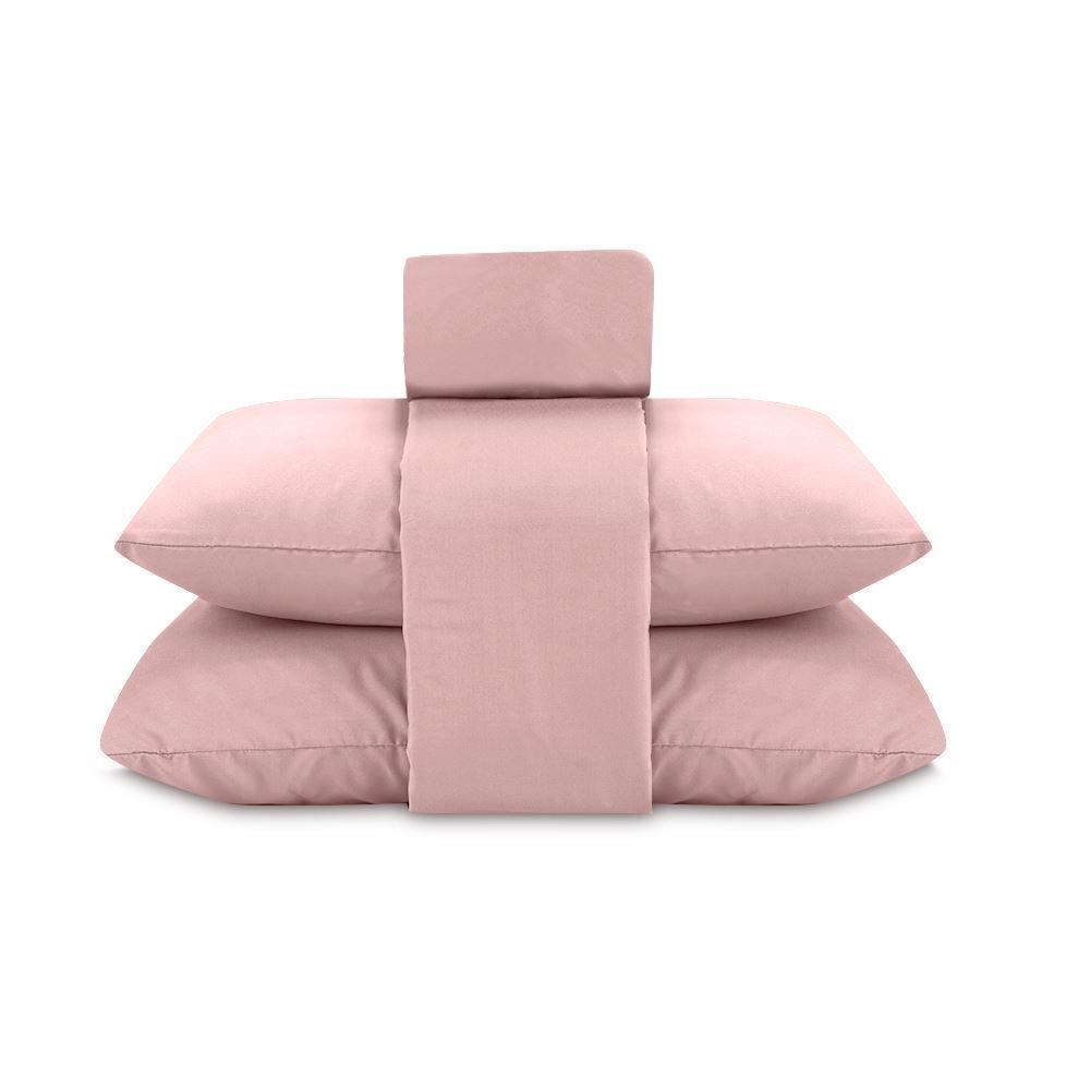 Jogo De Cama Queen Micropercal Liso Havan Casa 4 Peças - Rosa