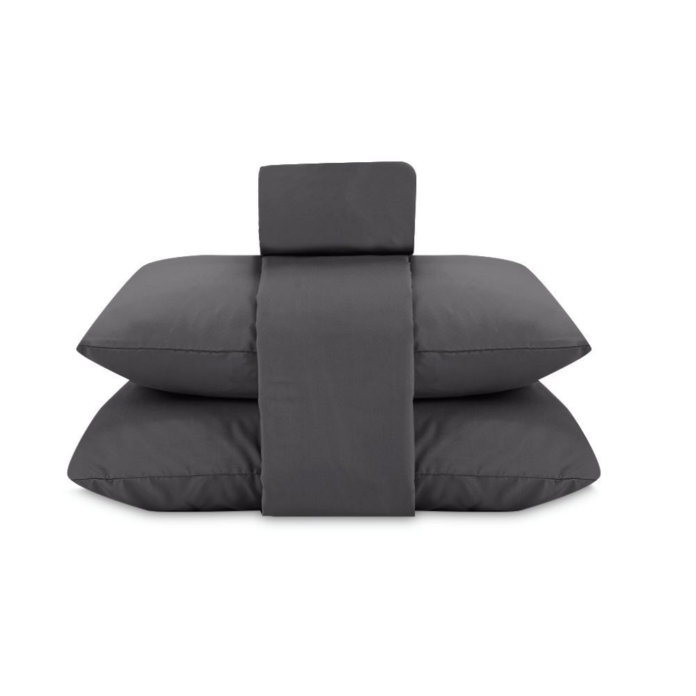 Jogo De Cama Queen Micropercal Liso Havan Casa 4 Peças - Chumbo