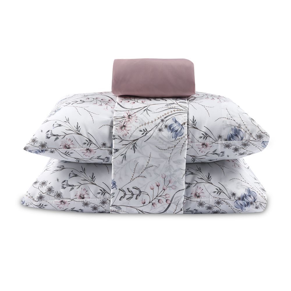 Jogo De Cama Queen Micropercal Havan Casa 4 Pçs - Antique Boeme Marfim