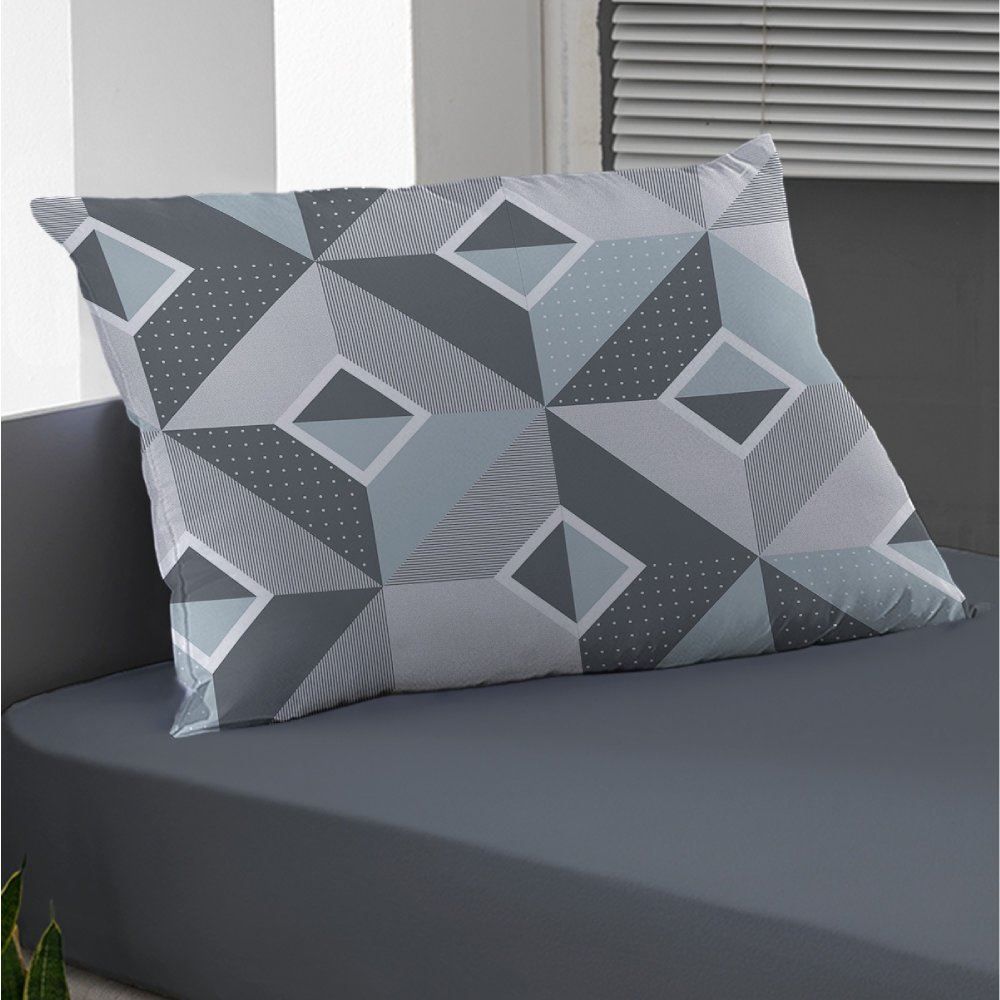 Jogo De Cama Solteiro Malha Havan Casa 2 Pçs - Bruce Cinza