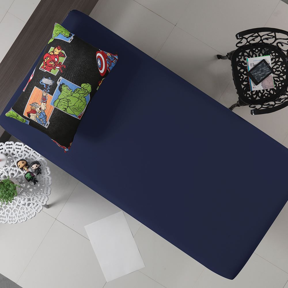 Jogo De Cama Solteiro Marvel Portallar 2 Pçs - Avengers Comics Cinza