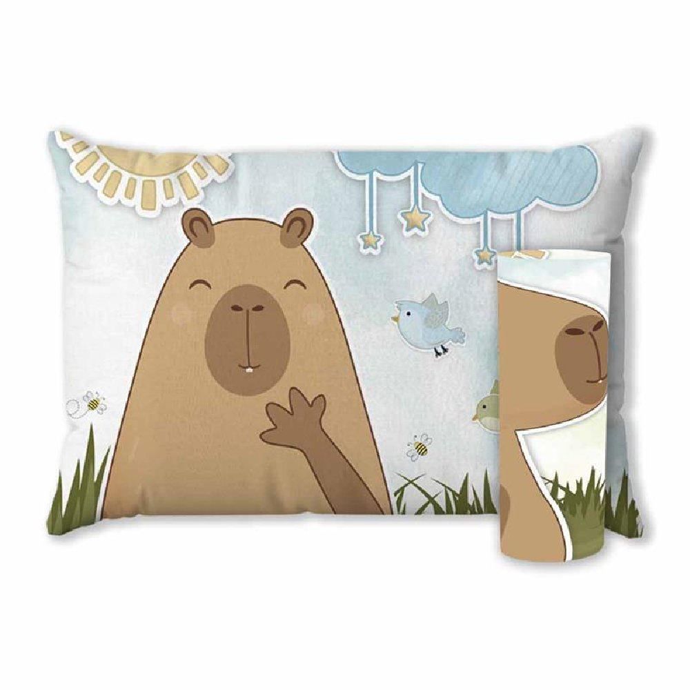 Jogo De Cama Solteiro Clube Do Abraço Havan Casa 2 Pçs - Cacau Capivara