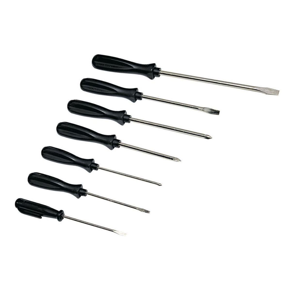 Jogo de Chaves de Fenda/Philips 7 peças Tramontina - Preto