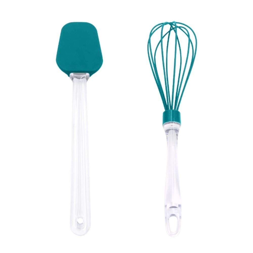 Jogo de Espátula e Batedor Basic Havan Casa 2 Peças - VERDE ESCURO