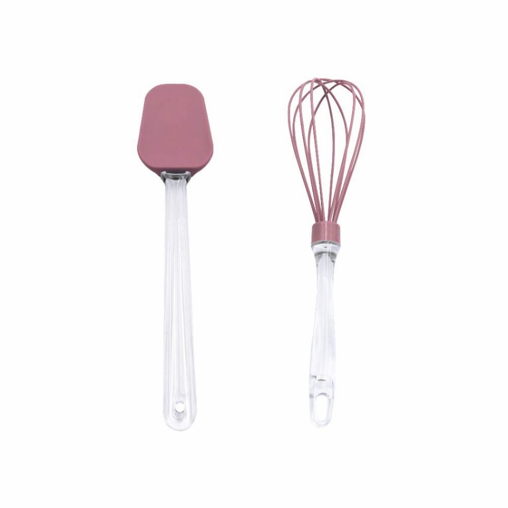 Jogo De Espátula E Batedor Basic Havan Casa 2 Peças - Rosa