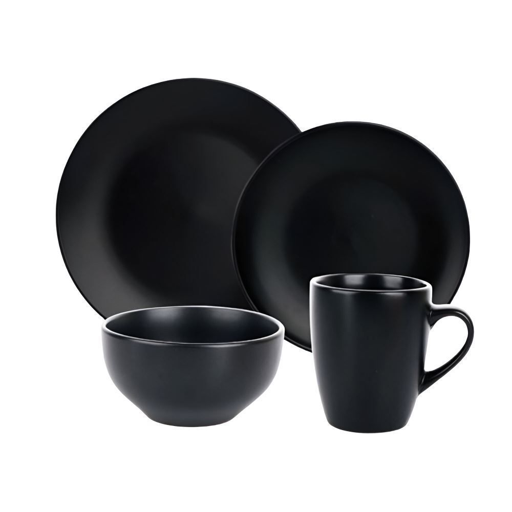 Jogo De Jantar Charlotte Hauskraft 16 Peças - Preto 