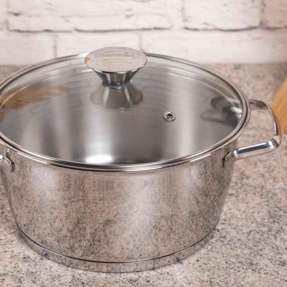 Jogo De Panelas Tramontina Indução Allegra 4 Peças - Inox