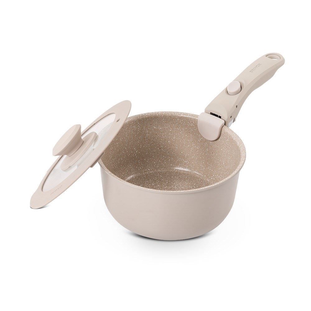 Jogo De Panelas Com Cabo Removível Fit 10 Peças Brinox - Areia