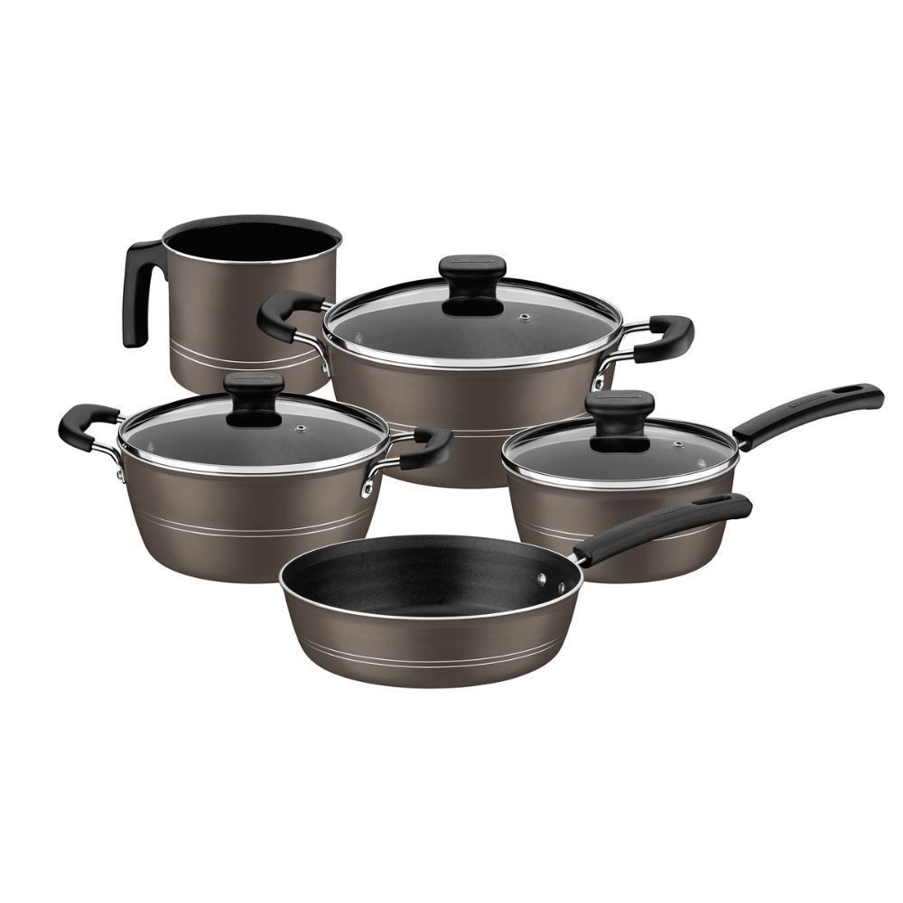 Jogo De Panelas Sicília Tramontina 5 Peças - Marrom